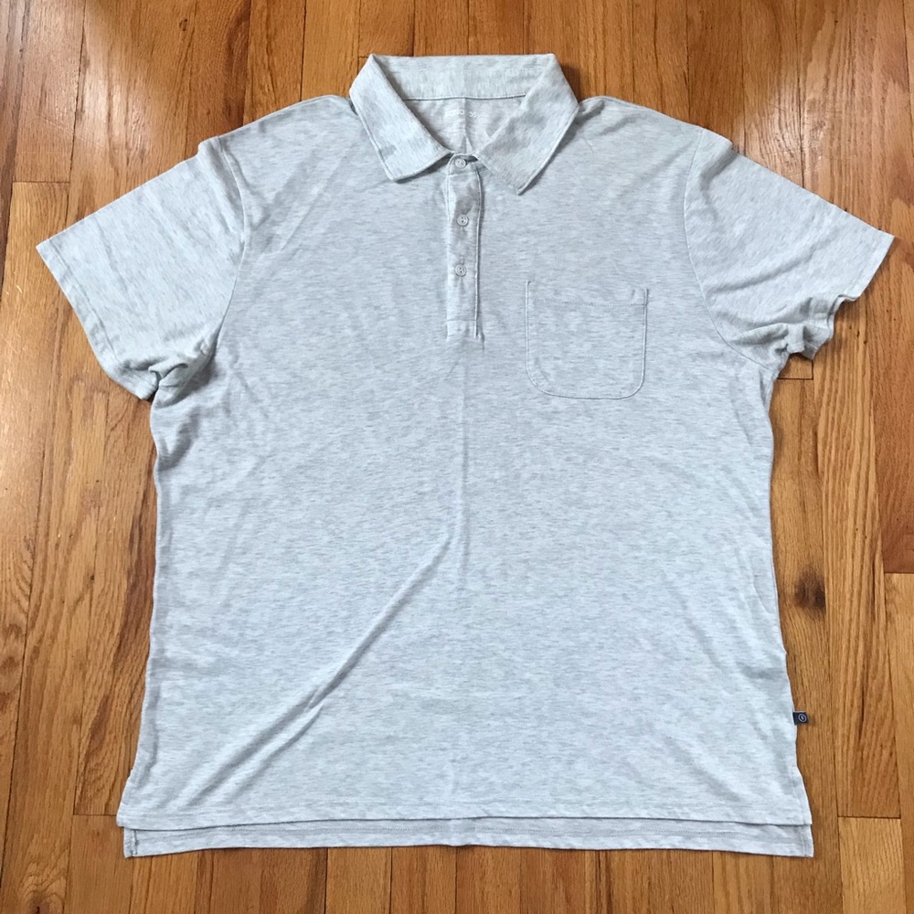 Bonobos Light Heather Gray Polo Shirt XL